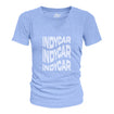 INDYCAR Ladies Vneck T-shirt in blue, front view