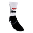 IndyCar Crew Sock in Black and White - Front View