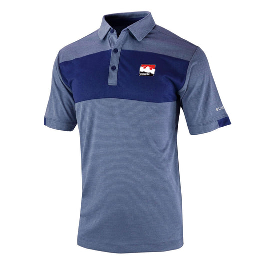 INDYCAR Columbia Total Control Polo in Blue - Front View