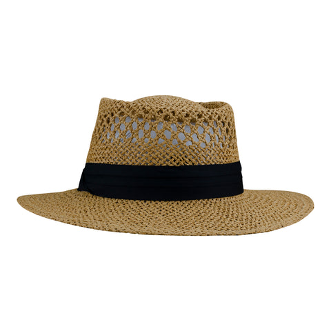 INDYCAR Men's Straw Hat in beige, back view