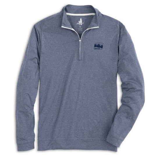 INDYCAR Johnnie-O 1/4 Zip Pullover in blue, front view