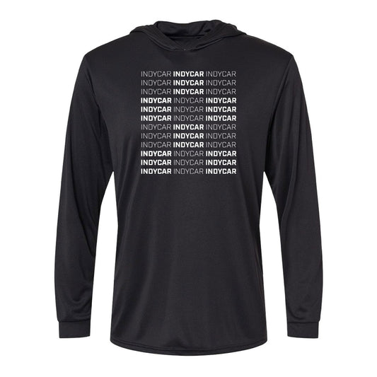 INDYCAR Men's Long Sleeve Performance in black, front view