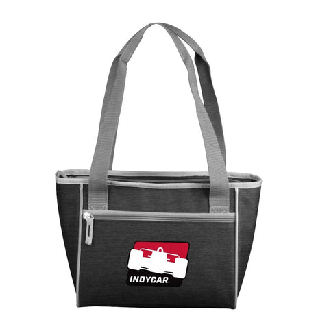 INDYCAR Crosshatch Tote Cooler in black and grey, front view