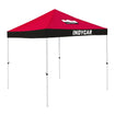 INDYCAR Economy Tent Sized at 9 feet x 9 feet x 9 feet in Black and Red - Front View