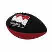 IndyCar Mini Rubber Football in red and black, front view