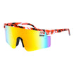 INDYCAR Sunglasses in red camo and multicolor lenses - side view