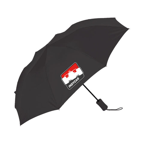 INDYCAR Umbrella with Matching Case in Black - Open Umbrella