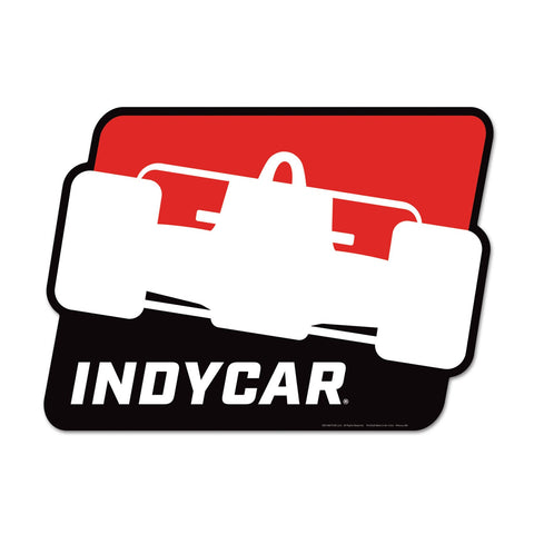 INDYCAR Wooden Sign in red, white and black - front view