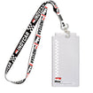 NTT INDYCAR SERIES Credential Holder & Lanyard Set in black, red and white - front view