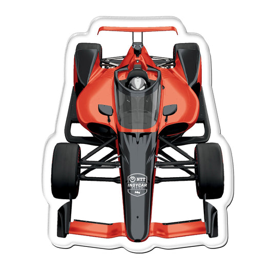 INDYCAR Hi Def Magnet in red and black, front view
