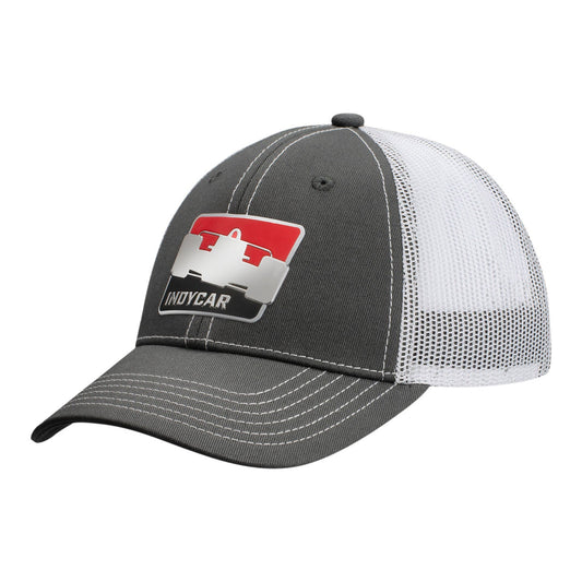 IndyCar Youth Sonic Weld Hat in charcoal and white, front view