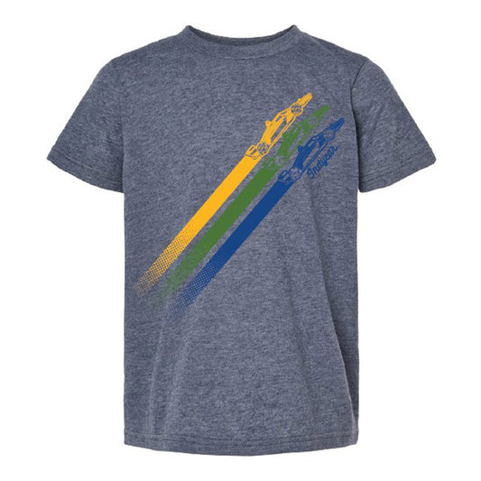 Youth INDYCAR 3 Stripe 2.0 T-Shirt in navy, front view